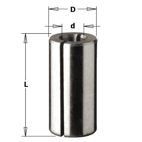 Manchon adaptateur pour défonceuse diamètre 8 par 3 mm