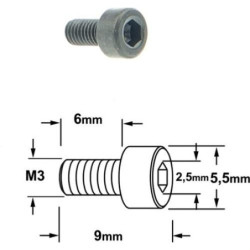 VIS M3 X 6 X 9