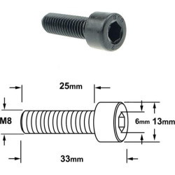 VIS M8 X 25 X 33