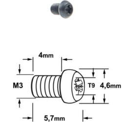 VIS TORX T8 - M3 X 4 X 5.7