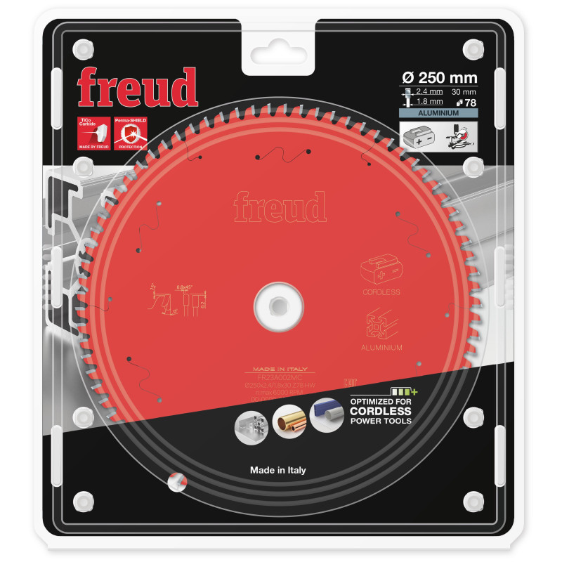 Lame circulaire ALU Ø250 x 30mm - 2,4/1,8 - Z78 - Freud FR23A002MC