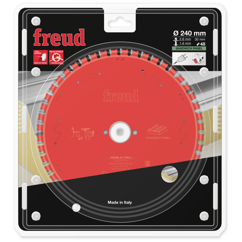 Lame circulaire SANDWICH Ø240 x 30mm - 2,6/1,6 - Z48 - Freud FR22X001H