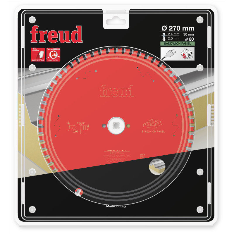 Lame circulaire SANDWICH Ø270 x 30mm - 2,4/2,0 - Z60 - Freud FR27X001H