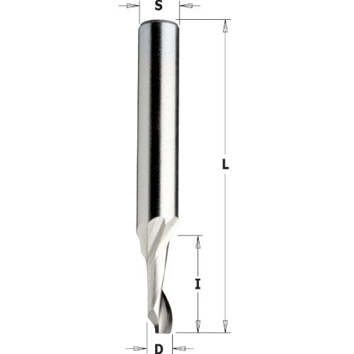 Fraise CMT hélicoïdale hss pour l'alu et le PVC, diamètre 9mm, queue de 8mm