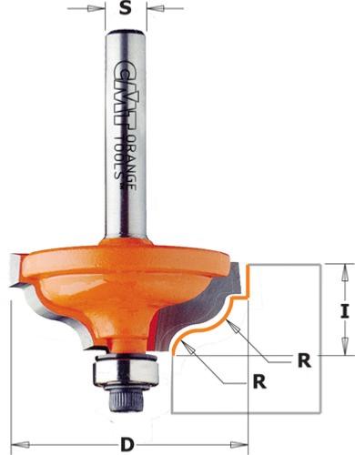 CMT Orange Tools 936.920.11 Fraise à biseauter avec roulement. 45 degrés HM  S 12 mm Diamètre 45 mm : : Bricolage